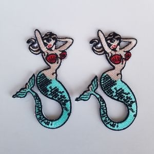 Lot 2 Mermaid Patches iron on fictitious or mythical half-human sea creature New